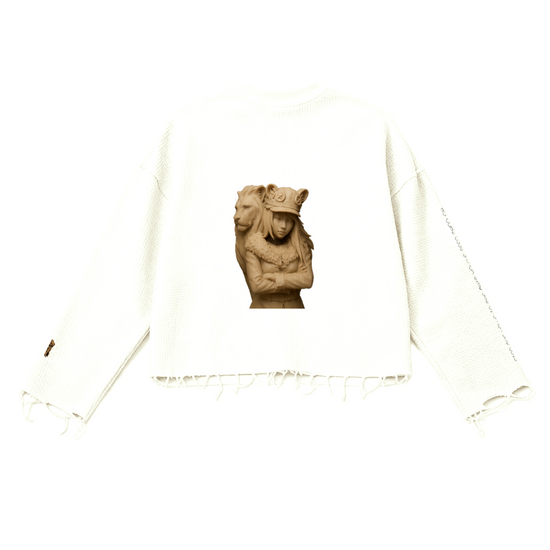 Lionheart Waffle Cropped Long Sleeve