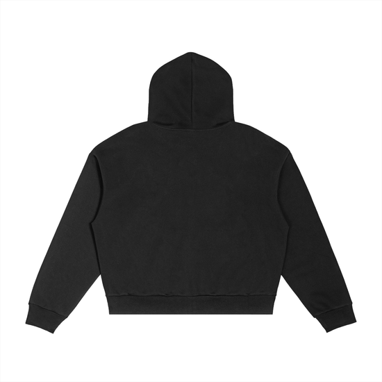 Plaid Boxy Zip Hoodie