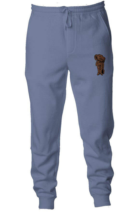 Embroidered Pastel Fleece Joggers