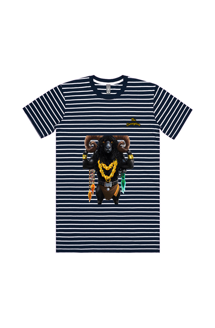 "Stripes" Navy tee "The Consigliere" series