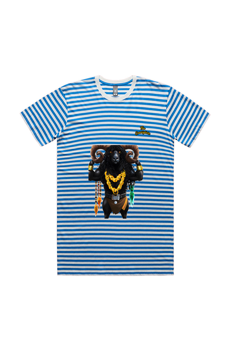 "Stripes" Mid Blue tee "The Consigliere" series