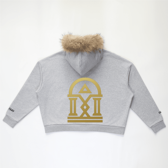 Heavyweight 400gsm cotton hoodie with loose cropped fit