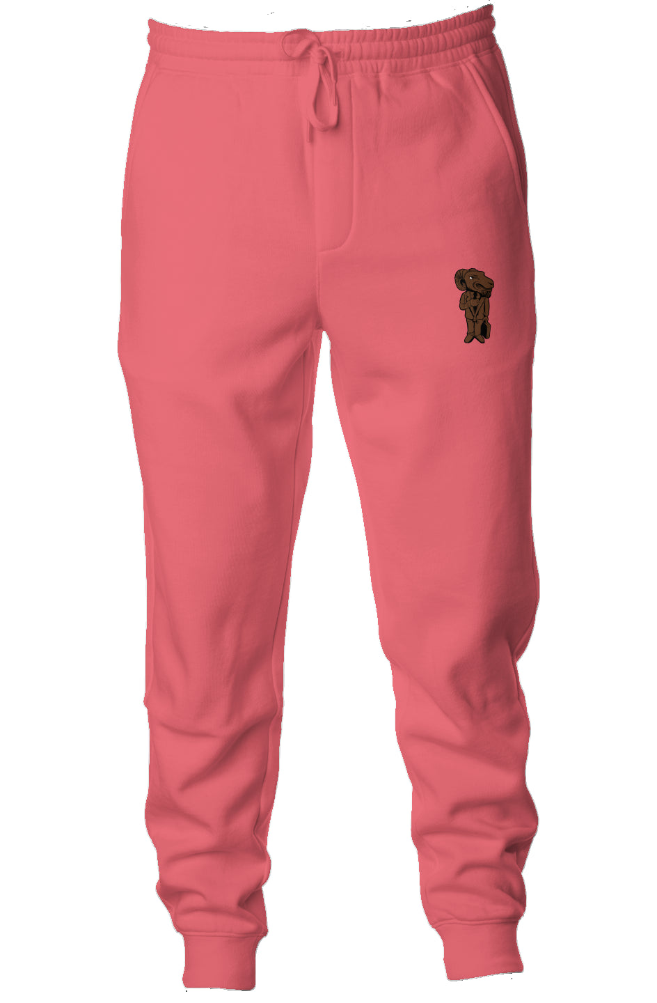Embroidered Pastel Fleece Joggers