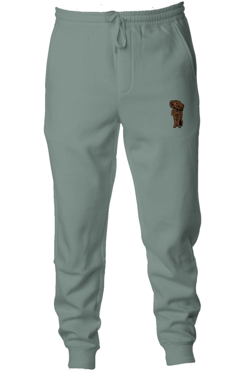 Embroidered Pastel Fleece Joggers