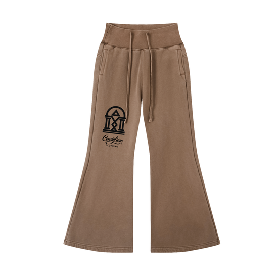 Vintage Washed Flared Fleece Pants