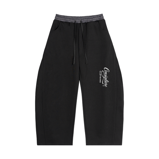 Plaid Waistband Barrel Sweatpants