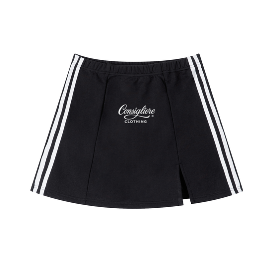 Contrast Side Stripe Slit Skirt