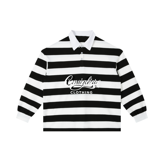 Sigil Color Block Stripe Polo Shirt